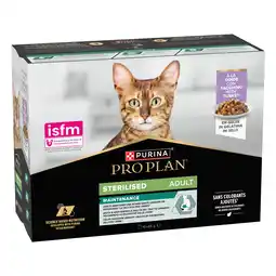 Zooplus 10x85g PURINA PRO PLAN Cat Gesteriliseerd Adult Onderhoud Kalkoen natvoer voor katten aanbieding