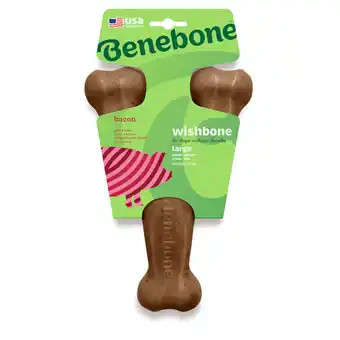 Zooplus Benebone Wishbone Bacon Large: ca. L 25 x B 14,5 x H 5 cm Kauwspeeltje voor honden aanbieding