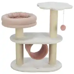 Zooplus Trixie Isabella krabpaal wit/oudroze kat aanbieding