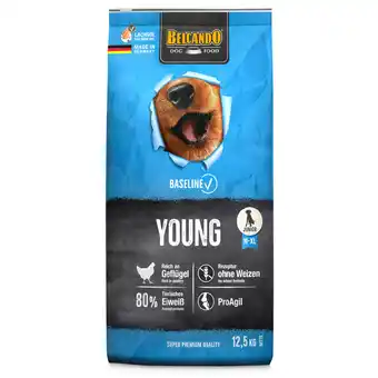 Zooplus 12,5kg Belcando Baseline Young droog hondenvoer aanbieding
