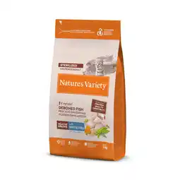 Zooplus 3kg Nature's Variety Healthy Grains Sterilised White Fish Kattenvoer droog aanbieding
