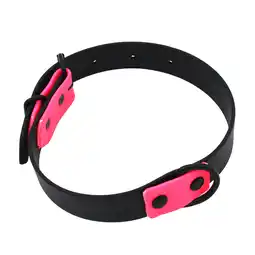 Zooplus Heimband tweekleurig geklonken zwart/roze 25mm breed, 60cm lang hond aanbieding