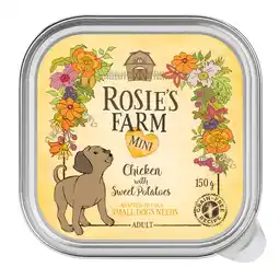 Zooplus 6x150g Rosie's Farm Mini Kip met zoete aardappelen nat hondenvoer aanbieding