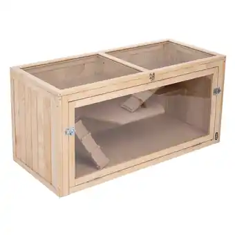 Zooplus TIAKI houten hamsterkooi 115x50x55.3cm klein dier aanbieding