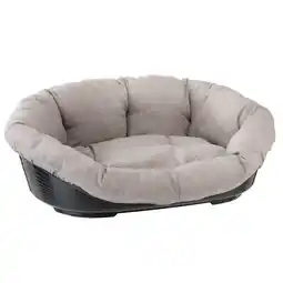 Zooplus Maat 4: 61,5x45x21,5cm Ferplast mand Siesta Deluxe met hoes Tweed beige voor honden aanbieding