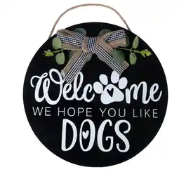 Zooplus TIAKI deurbord Welcome - We Hope You Like Dogs voor hondenliefhebbers aanbieding