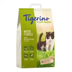 Zooplus 25l (10,3kg) Tigerino Plantaardige Houtvezel Kattebakvulling - Natuurlijke houtgeur, geurvrij aanbieding