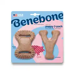 Zooplus Dental Chew & Wishbone Bacon Tiny Benebone Puppy Chew Toy voor honden aanbieding