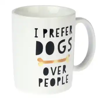 Zooplus TIAKI keramische mok Ik verkies honden boven mensen Ø 9 x H 10 cm Hond aanbieding