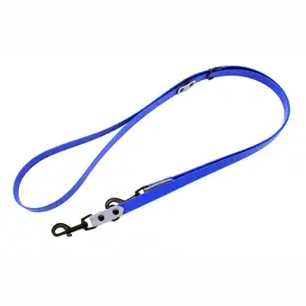 Zooplus Heim riem tweekleurig 3-voudig verstelbaar geklonken blauw/grijs 240cm lang, 19mm breed hond aanbieding