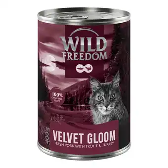 Zooplus 6x400g Wild Freedom Red Meat Velvet Gloom varkensvlees, kalkoen forel natvoer voor katten aanbieding