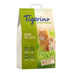 Zooplus 8l (4kg) Tigerino Plantaardige Houtkorrels Kattenbakvulling - Natuurlijke houtgeur, geurvrij aanbieding