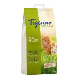 Zooplus 30l (8kg) Tigerino Plantaardige Houtpellets Kattenbakvulling - Natuurlijke houtgeur, geurvrij aanbieding