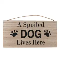 Zooplus TIAKI deurbord A Spoiled Dog Lives Here voor hondenliefhebbers aanbieding