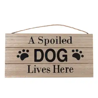 Zooplus TIAKI deurbord A Spoiled Dog Lives Here voor hondenliefhebbers aanbieding