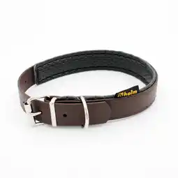 Zooplus Heim halsband zacht gevoerd bruin 39-49cm nekomtrek, 25mm brede hond aanbieding