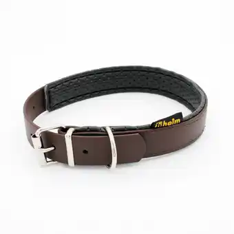 Zooplus Heim halsband zacht gevoerd bruin 39-49cm nekomtrek, 25mm brede hond aanbieding