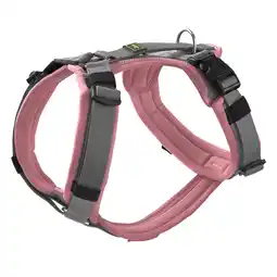 Zooplus HUNTER Harnas Maldon antiek roze/grijs maat M: 53 - 71 cm borstomtrek, B 25 mm hond aanbieding