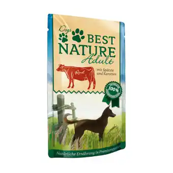 Zooplus 12 x 150g Best Nature hondenvoer rund & Spätzle natvoer voor honden aanbieding