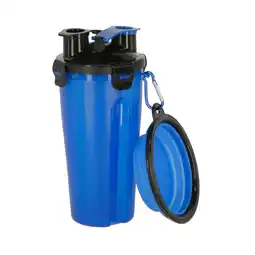 Zooplus Kerbl Dierenvoeding & watercontainer met reisbakje 2x350ml/250ml Reisbakje Hond aanbieding