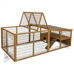 Zooplus Kerbl Pet Scharrelverblijf voor huisdieren met kunststof dak & Vluchthek 220x115x75cm klein dier aanbieding