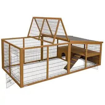 Zooplus Kerbl Pet Scharrelverblijf voor huisdieren met kunststof dak & Vluchthek 220x115x75cm klein dier aanbieding