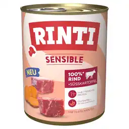 Zooplus 6x800g Rinti Sensible Rund & Zoete Aardappel aanbieding