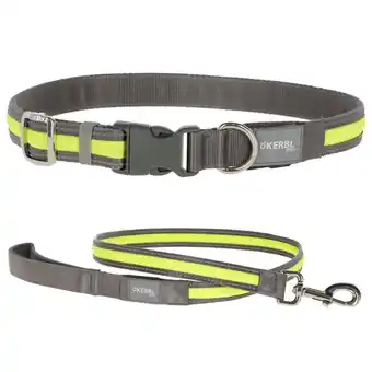 Zooplus Kerbl Huisdier Licht & Reflex Set Lichtgevende Halsband en riem Halsband Maat S/M + riem 120 cm hond aanbieding