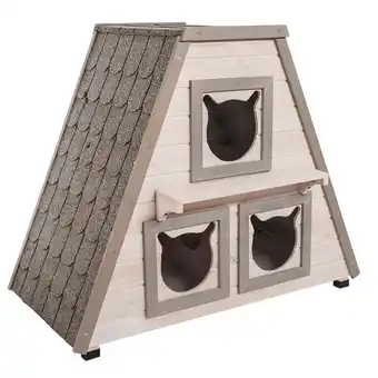 Zooplus L 90 x B 50 x H 75 cm - Kattenhuis Madeira aanbieding