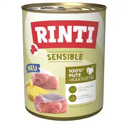 Zooplus Rinti Sensible 6 x 800 g - Kalkoen & aardappel aanbieding