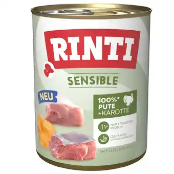 Zooplus Rinti Sensible 6 x 800 g - Kalkoen & wortel aanbieding