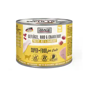 Zooplus 6x200g Gevogelte & Cranberry MAC's Kattenvoer aanbieding
