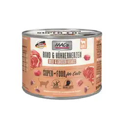 Zooplus 6x200g Rund/Kippenharten MAC's Kattenvoer aanbieding