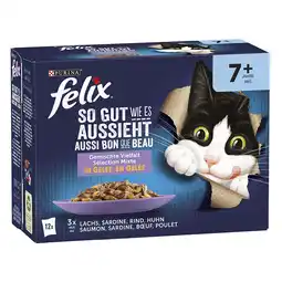 Zooplus 12x85g Senior Mix Selectie in Gelei Felix Elke Dag Feest Kattenvoer aanbieding