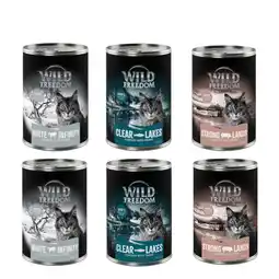 Zooplus 6x400 Adult Mixpakket 3 (Strong Lands, Clear Lakes, White Infinity) Wild Freedom Kattenvoer aanbieding