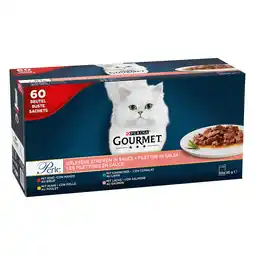 Zooplus 6ox85g Kip/Rund/Zalm/Konijn Gourmet Perle Kattenvoer aanbieding