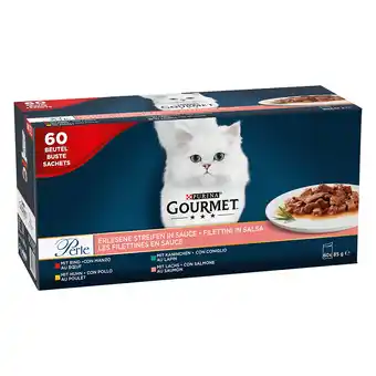 Zooplus 6ox85g Kip/Rund/Zalm/Konijn Gourmet Perle Kattenvoer aanbieding