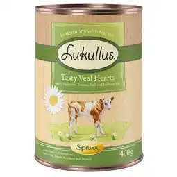 Zooplus Lukullus Lente-Menu: Fijn Kalfsvleeshart - 6 x 400 g aanbieding