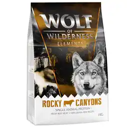 Zooplus 1kg Rocky Canyons Rund Wolf of Wilderness Hondenvoer aanbieding