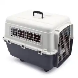 Zooplus Transportbox Feria met Wieltjes - Maat 7: XL, antraciet/beige aanbieding