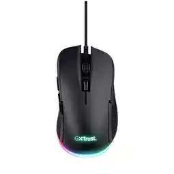 Bol.com Trust GXT 922 Ybar Gaming Muis - 7200 DPI - RGB Verlichting - USB Bedrade Gaming Muis - Zwart aanbieding