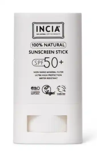De Online Drogist Incia 100 % Natural Sunscreen Stick SPF50+ 15GR aanbieding