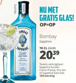 Mitra Bombay Sapphire aanbieding
