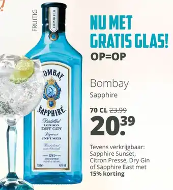 Mitra Bombay Sapphire aanbieding