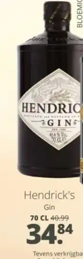 Mitra Hendrick's Gin aanbieding