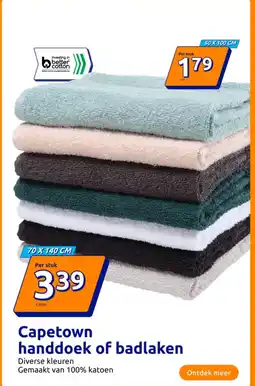 Action Capetown handdoek of badlaken aanbieding