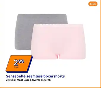 Action Sensabelle seamless boxershorts aanbieding