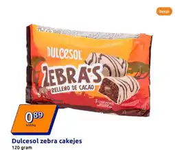Action Dulcesol zebra cakejes aanbieding
