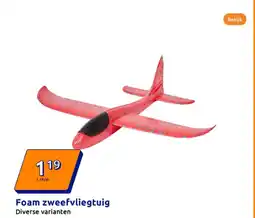 Action Foam zweefvliegtuig aanbieding