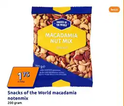 Action Snacks of the World macadamia notenmix aanbieding